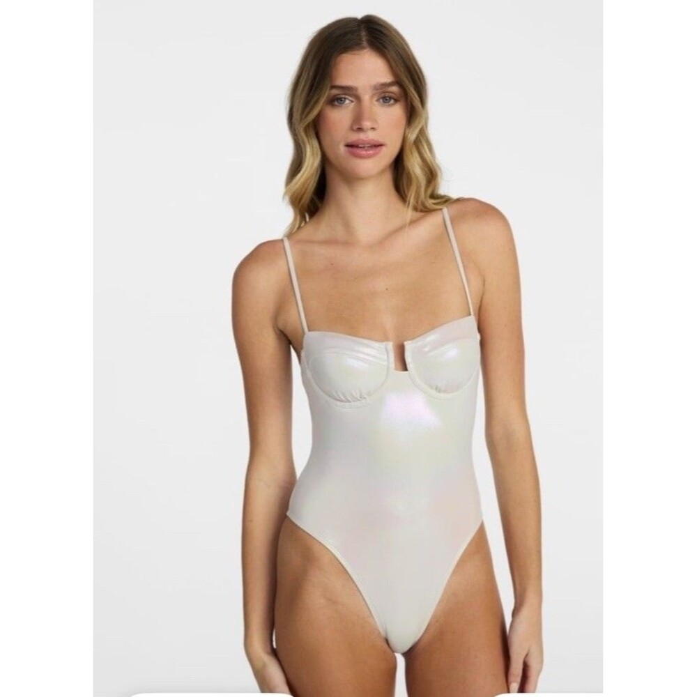 No Boundaries One Piece Sexy Swimming Suit Moonlight Pearl (XXL 20) NEW